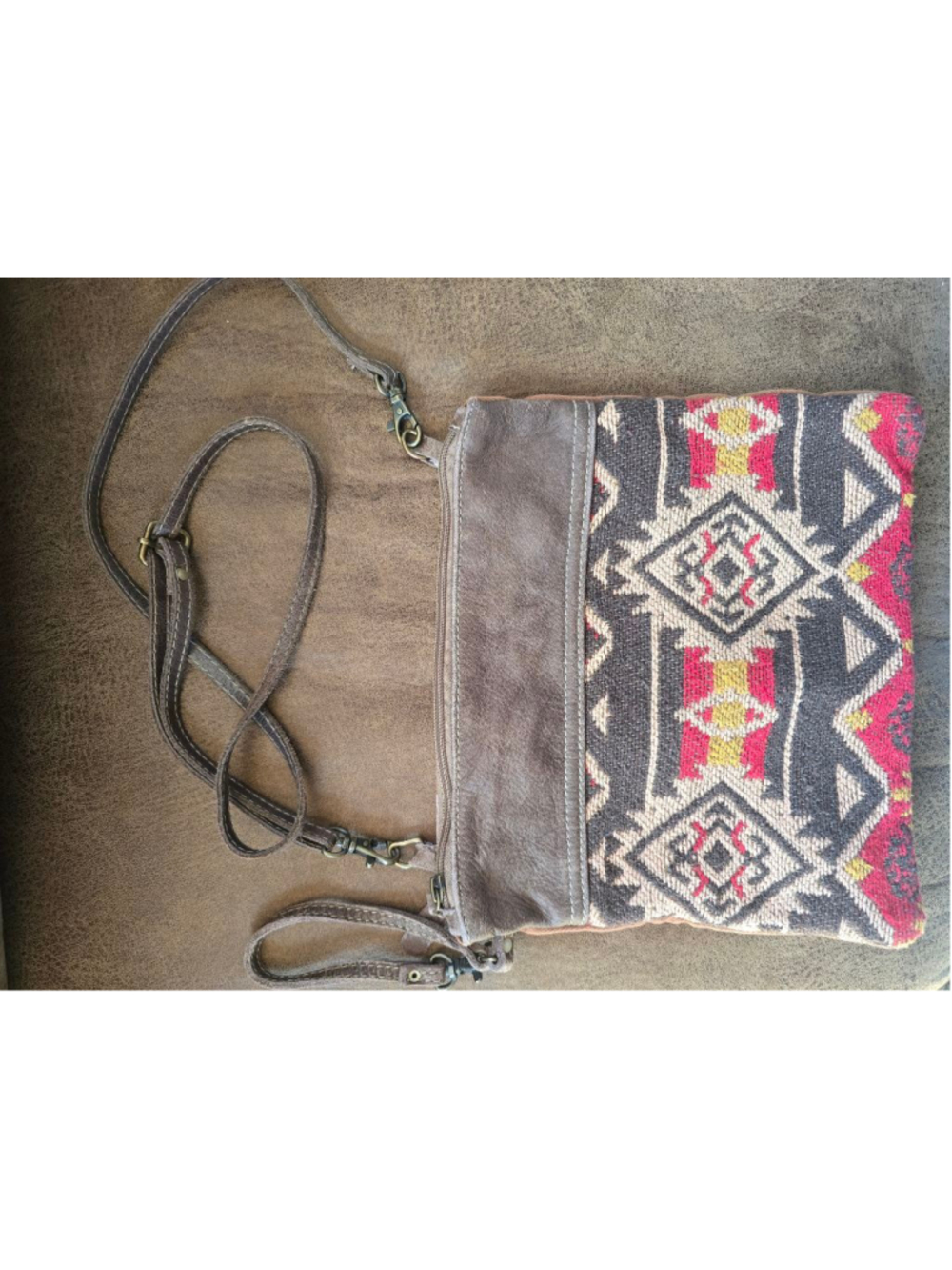 Women's Myra Bag Crossbody Bag Southwestern Style Brown Red